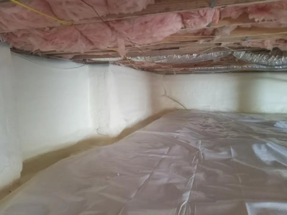 Crawl space encapsulation with closed-cell spray foam for Spray Foam Roofing in Martinsville